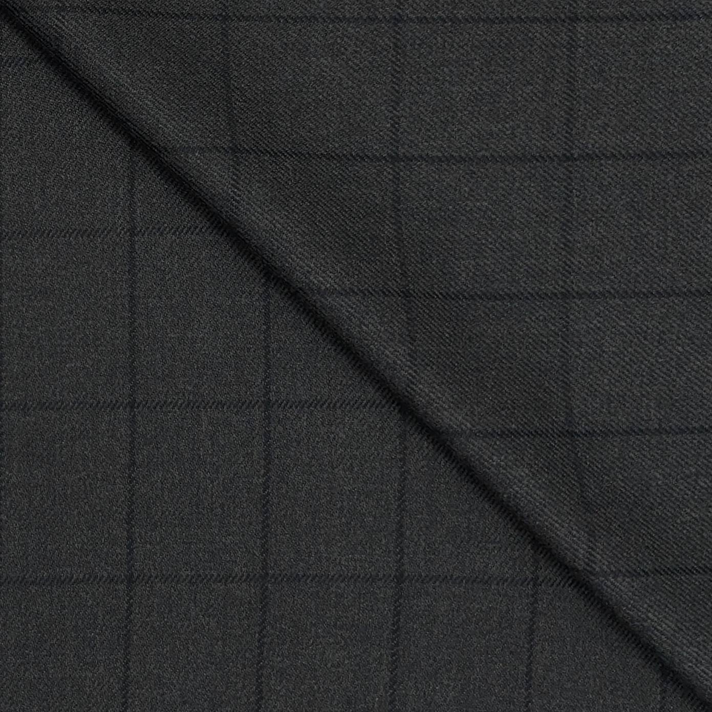 Tweed Blazer Fabric OCM Wool Blended Broad Check Colour Espresso Brown